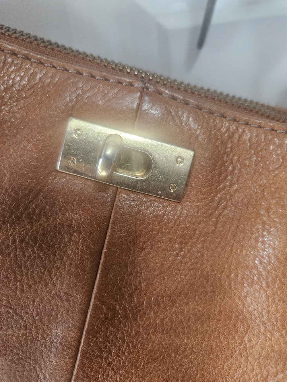 J.crew Classic Brown Leather Shoulder/ Crossbody Bag - Versatile Everyday Tote - Picture 5 of 13